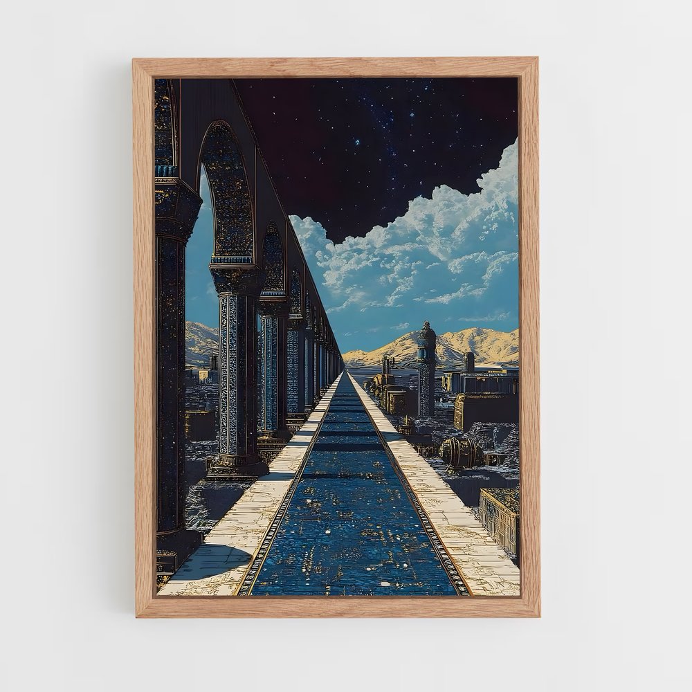 Poster Ville Céleste – affiche Art spatial (vue 4)
